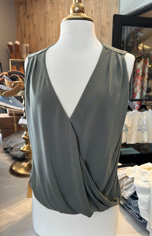 Ariella Sleeveless Draped Blouse