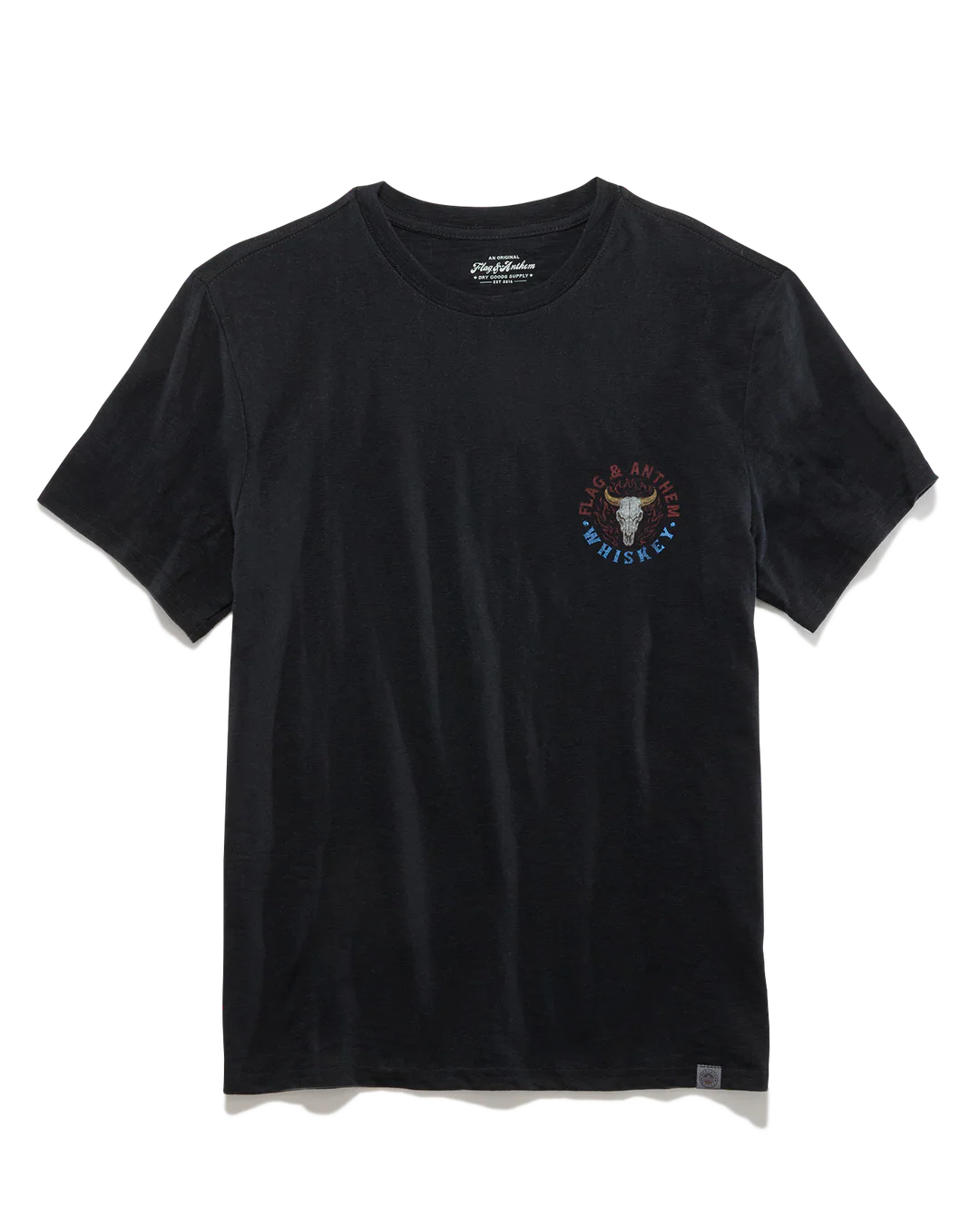 Flag And Anthem Bull Skull Barrel Aged Whiskey Tee