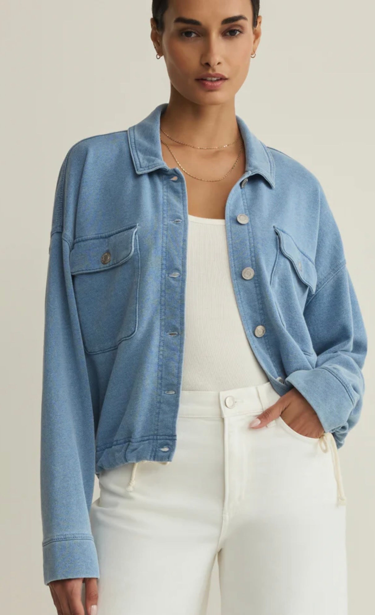 ZSupply Venus Knit Denim Jacket