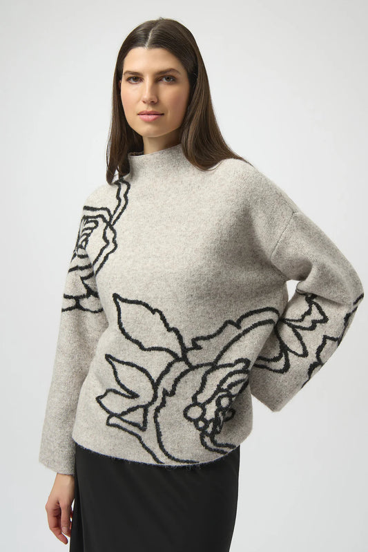 Joseph Ribkoff Floral Knit Sweater