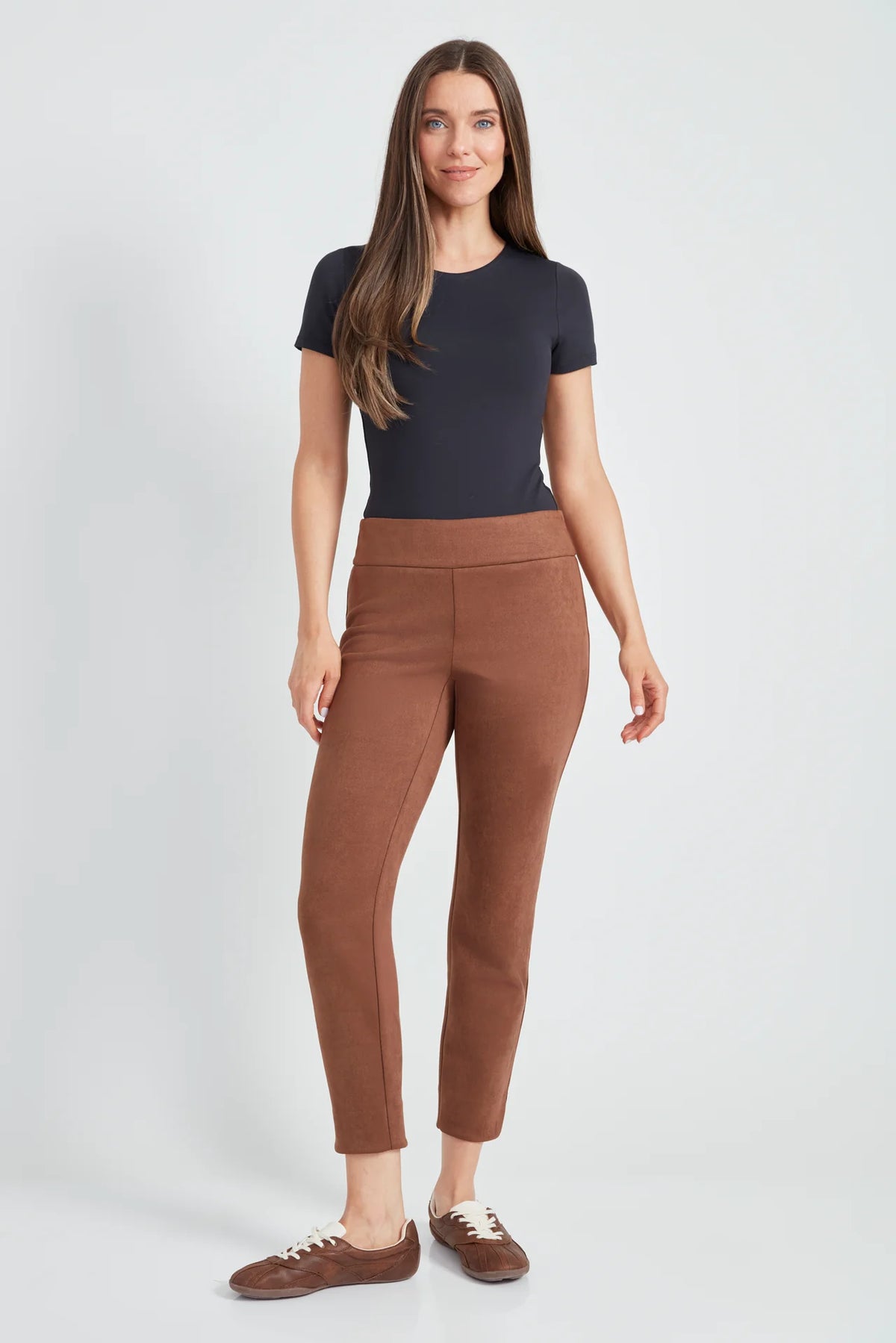 UP! Suede Petal Vent Slim Pant