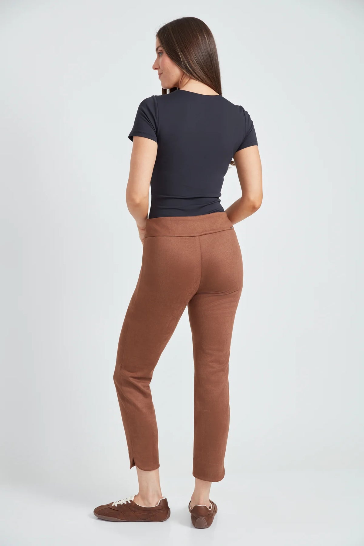 UP! Suede Petal Vent Slim Pant