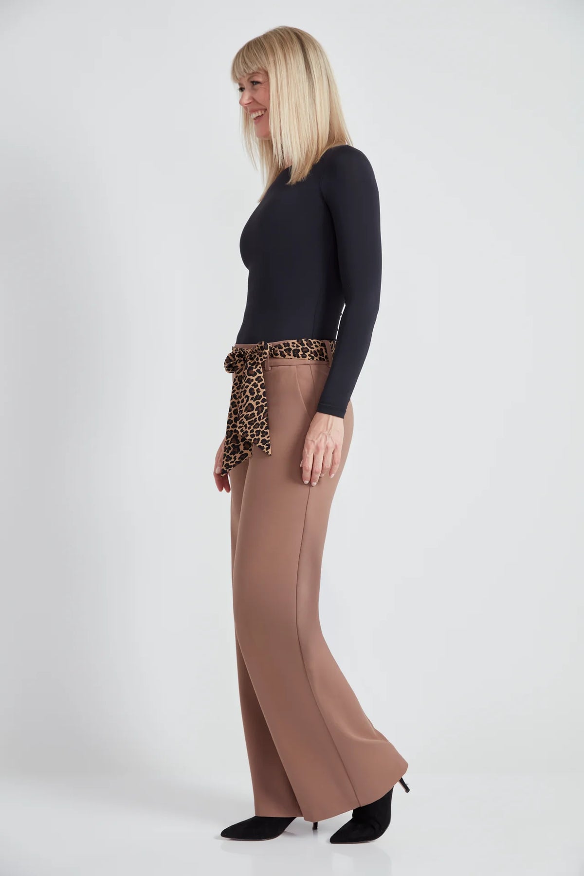 UP! Wide Leg Tie Sash Pant