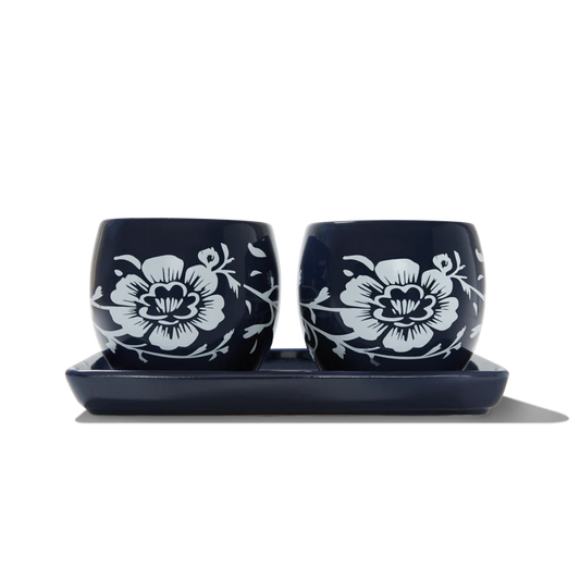 Summer & Rose Ceramic Planters Set of 2