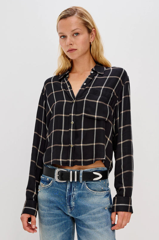 Rails Malin Shirt Onyx Sand Birch
