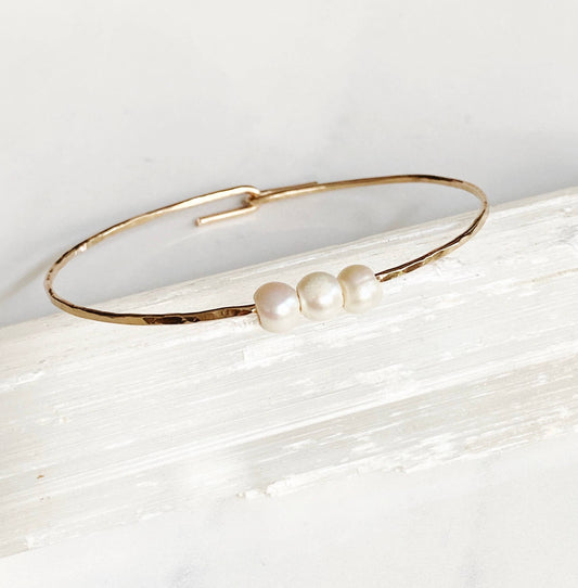 Bonnie Boardman Sliding Pearl Cuff