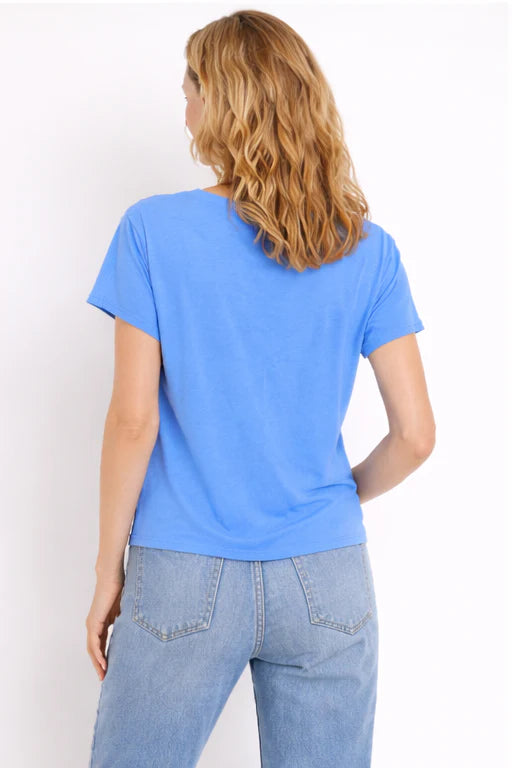Michael Stars Harlan Cropped V-Neck Tee