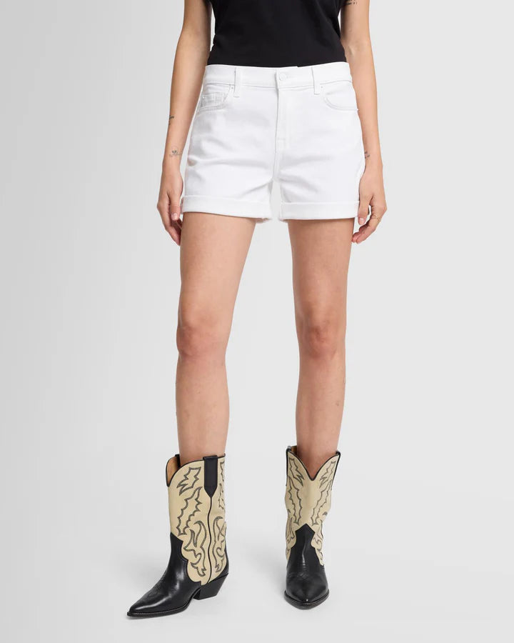 7 For All Mankind Mid Roll Short In Broken Twill