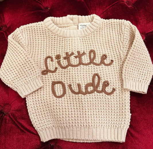Viverano Organics Little Dude Embroidered Sweater