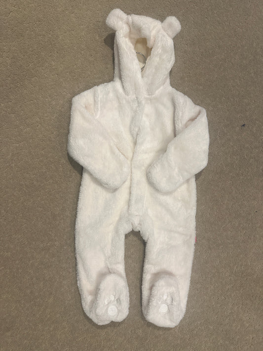 Magnetic Me Fuzzy Onesie cream 6-9
