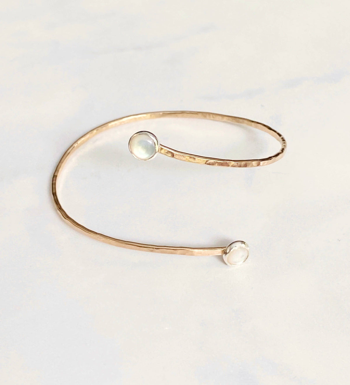 Mother of pearl wrap cuff: Gold Filled