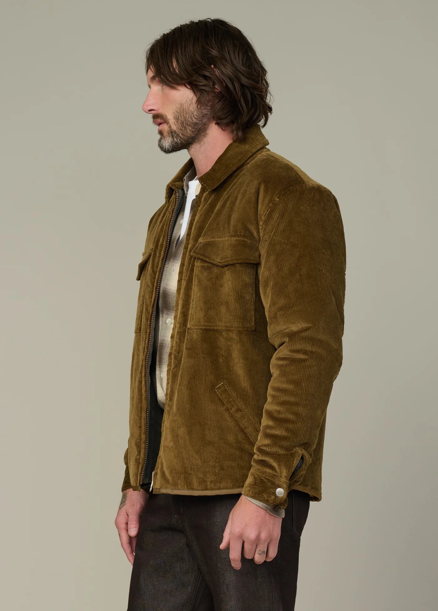 Joe’s Men’s Zip Corduroy Jacket Beech