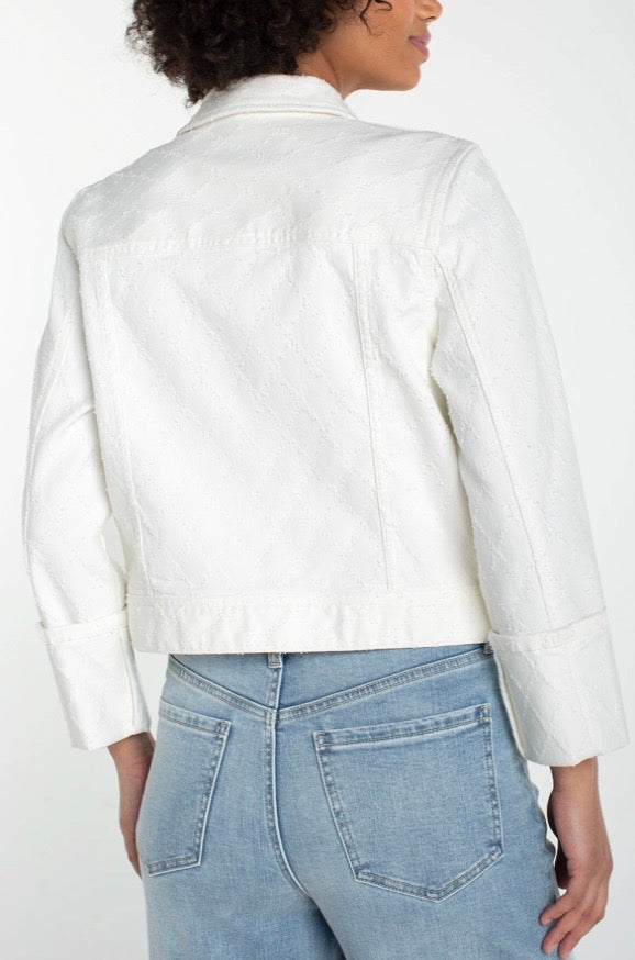 Liverpool Bracelet Length High Cuff Cropped Jacket