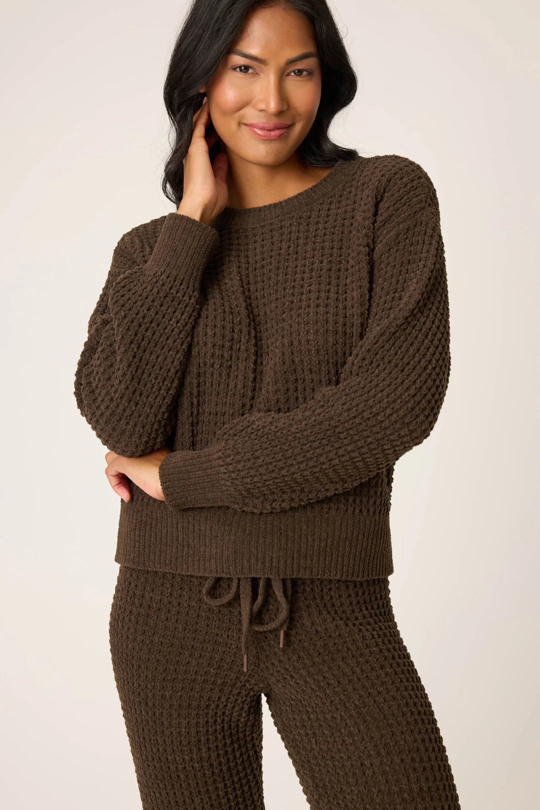 PJ Salvage L/S Chenille Waffle Top
