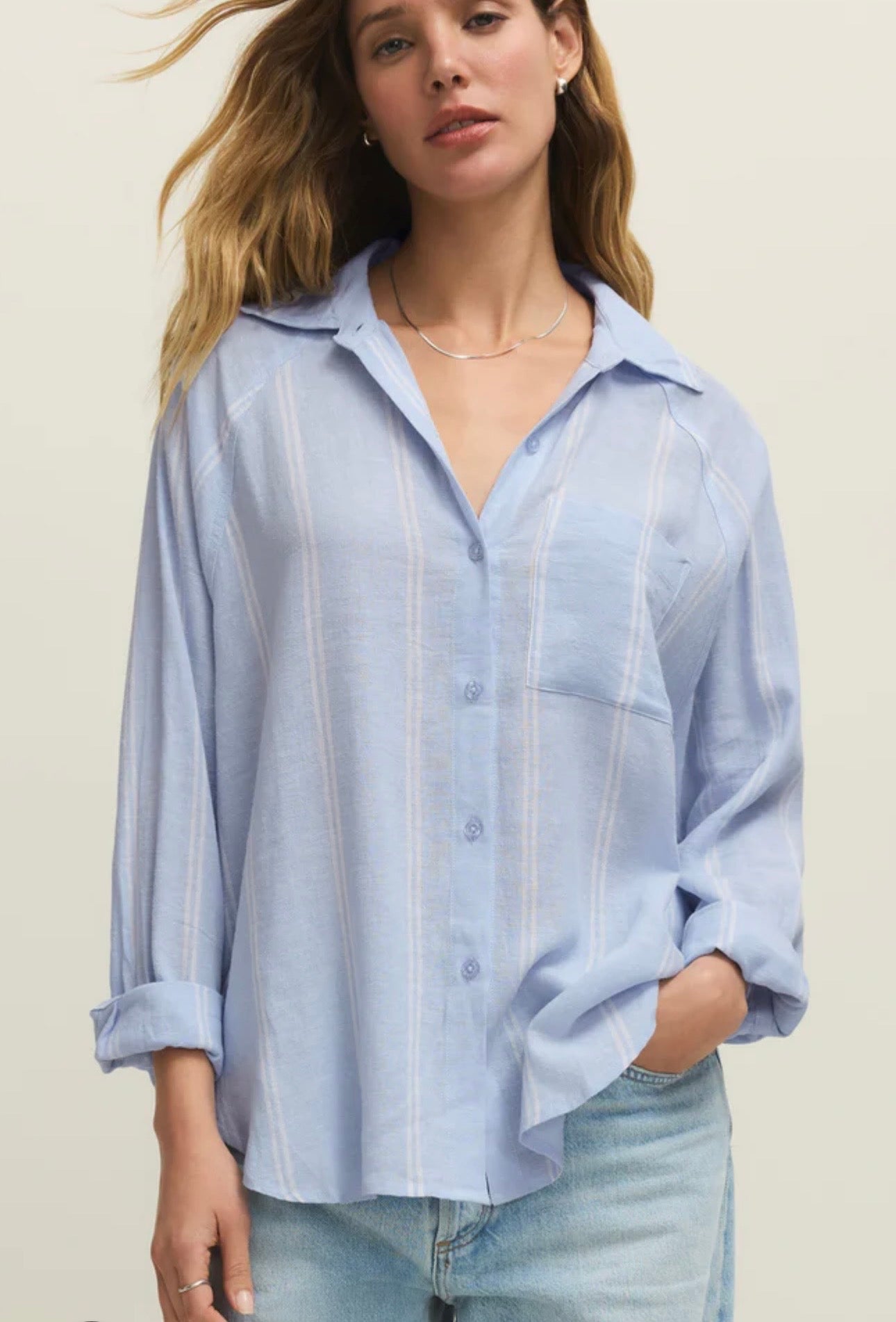 Zsupply The Perfect Striped Linen Top