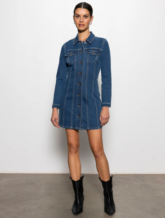 Sanctuary Sculpted Denim Mini Dress