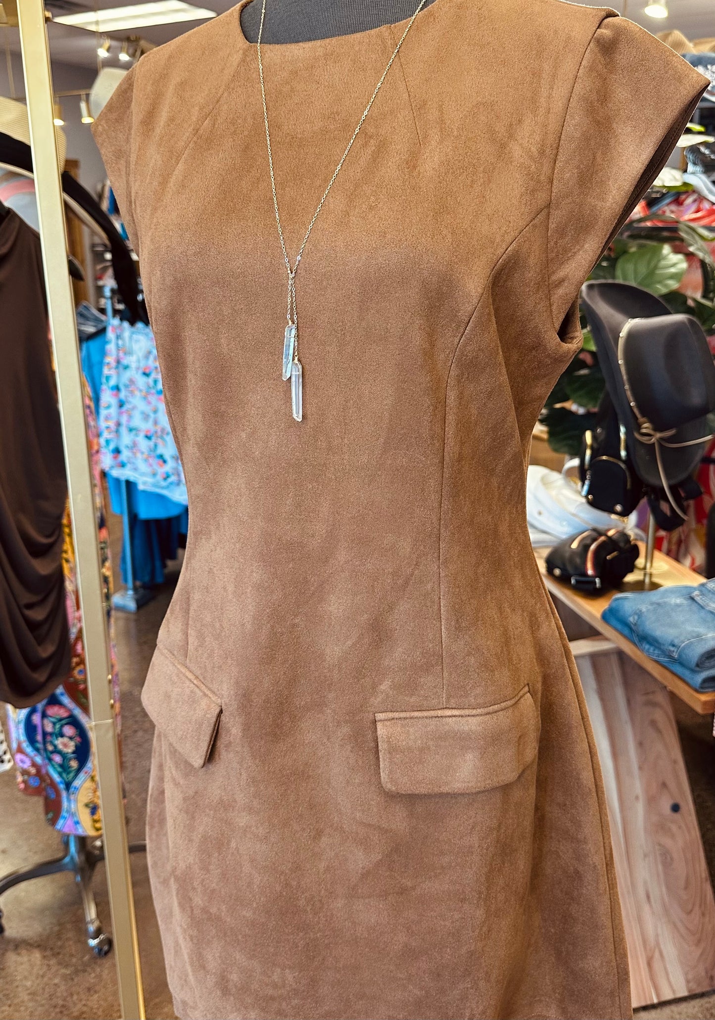 THML Suede Mini With Front Pockets