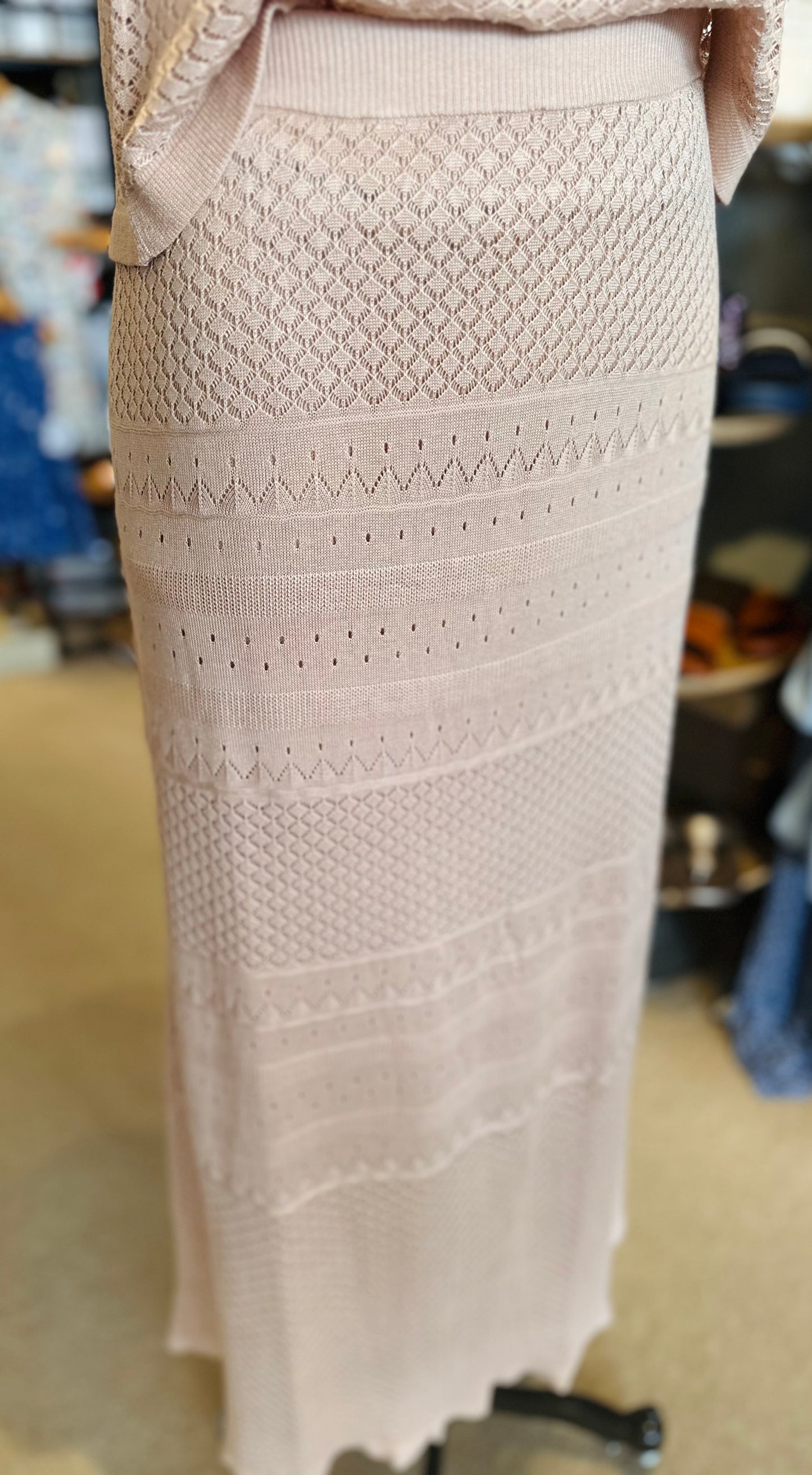 Matty M Belle Pointelle Maxi Skirt