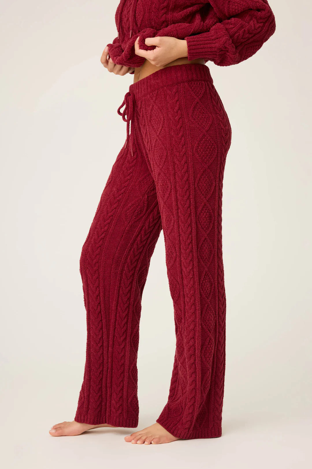 Pj Salvage Cable Knit Pant Port