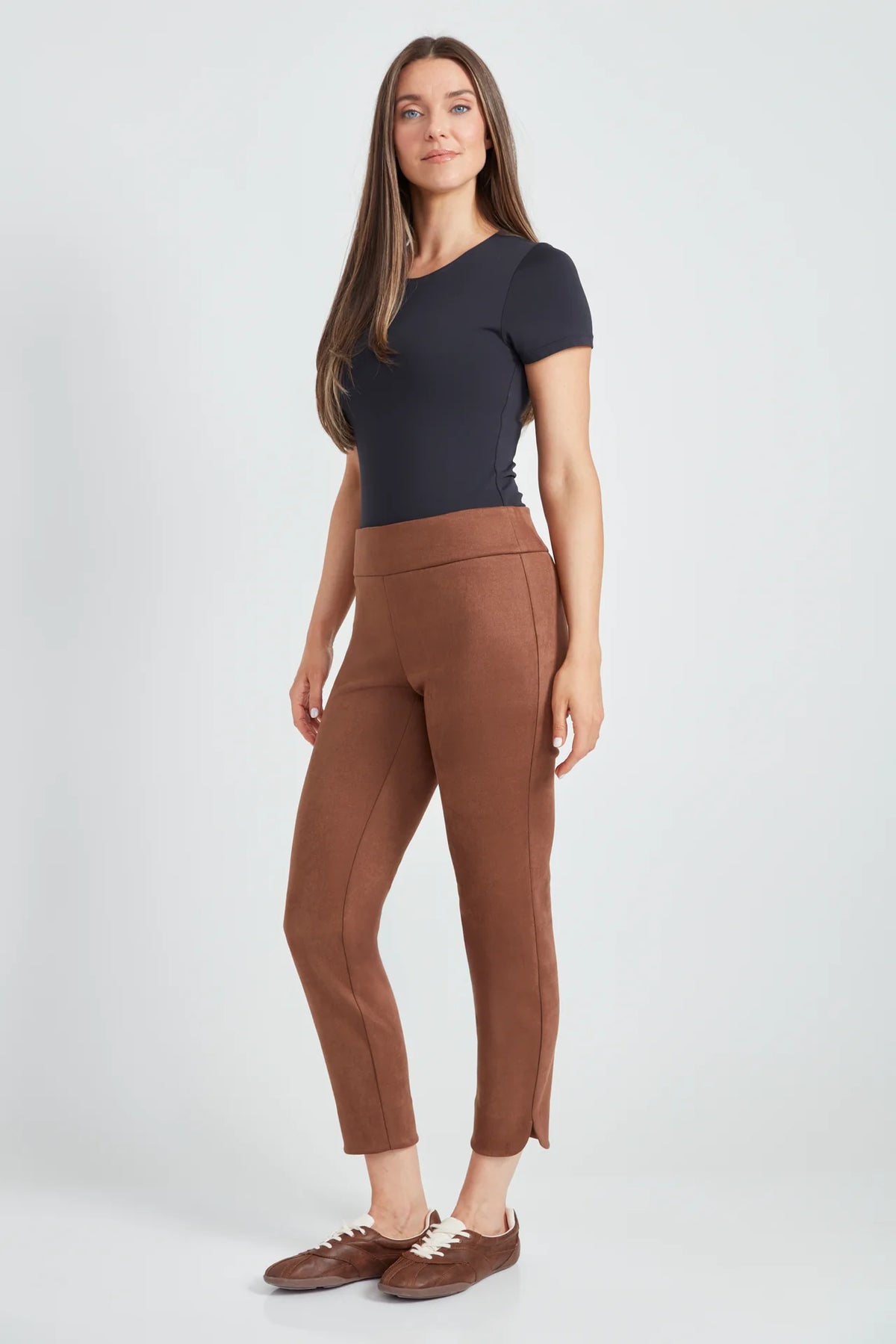 UP! Suede Petal Vent Slim Pant