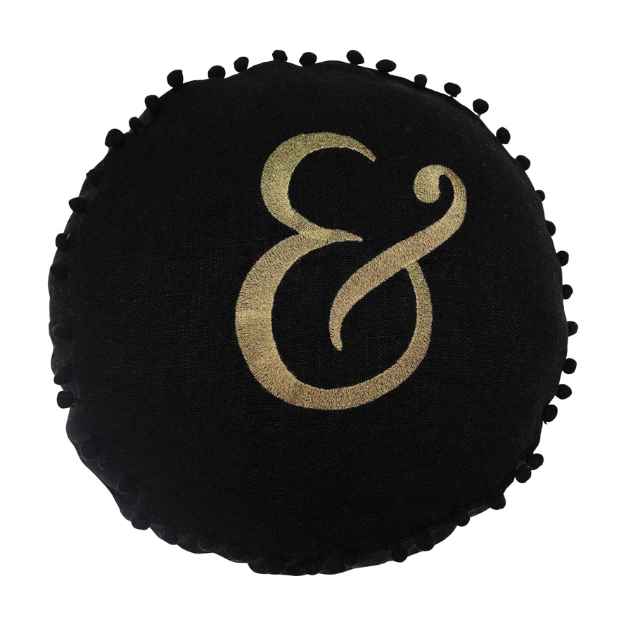 Creative Coop Round & Symbol Pillow