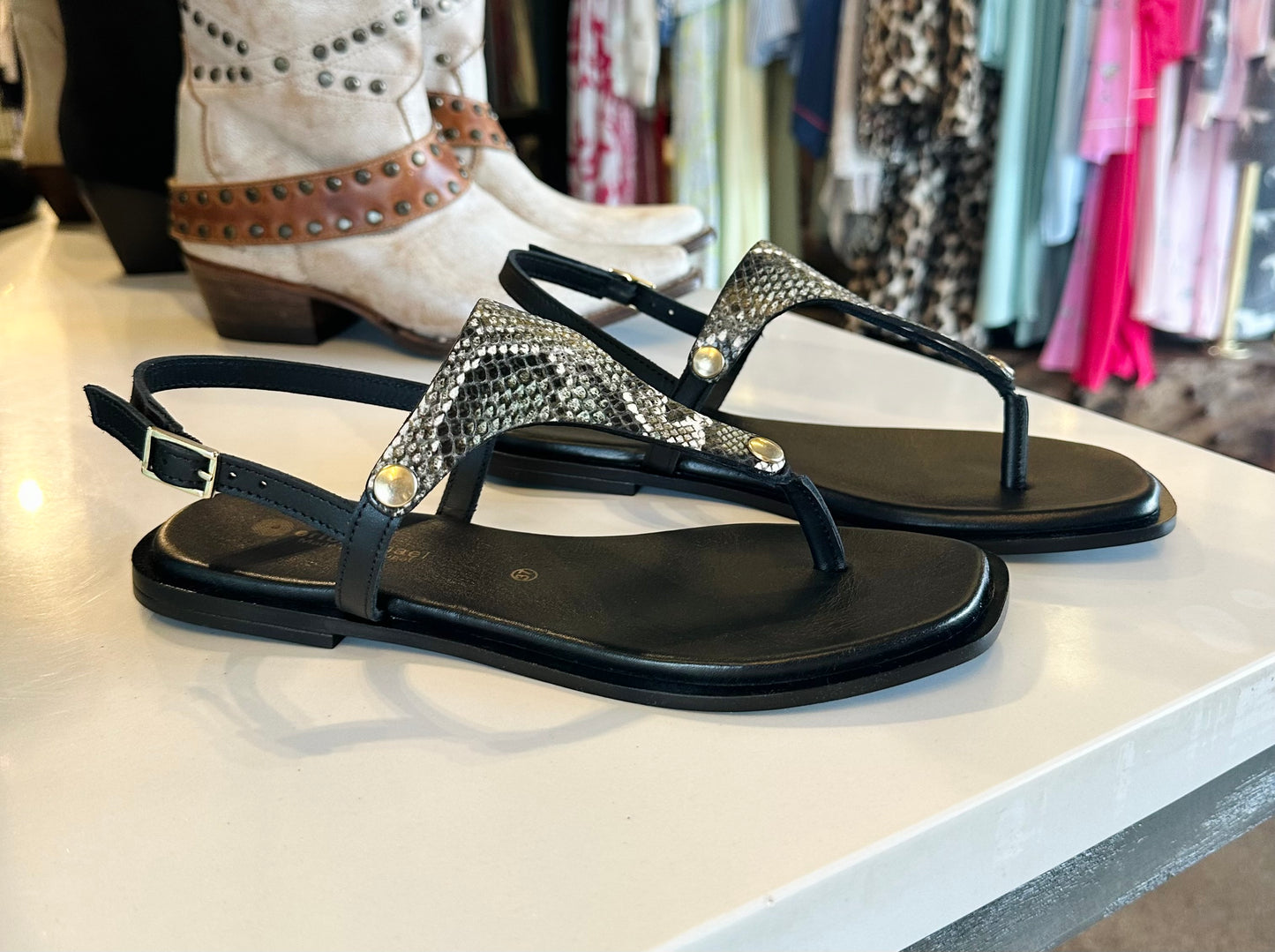 Eric Michael Beach Sandal Black Combo