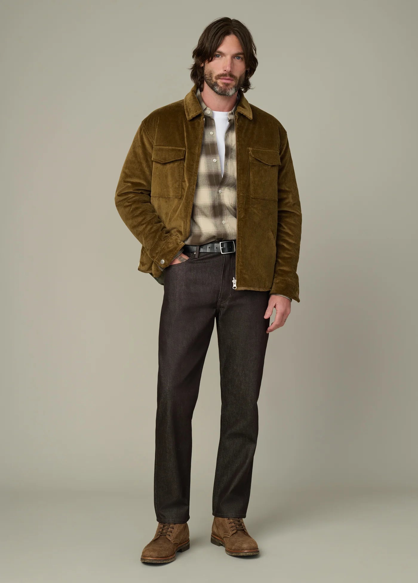 Joe’s Men’s Zip Corduroy Jacket Beech