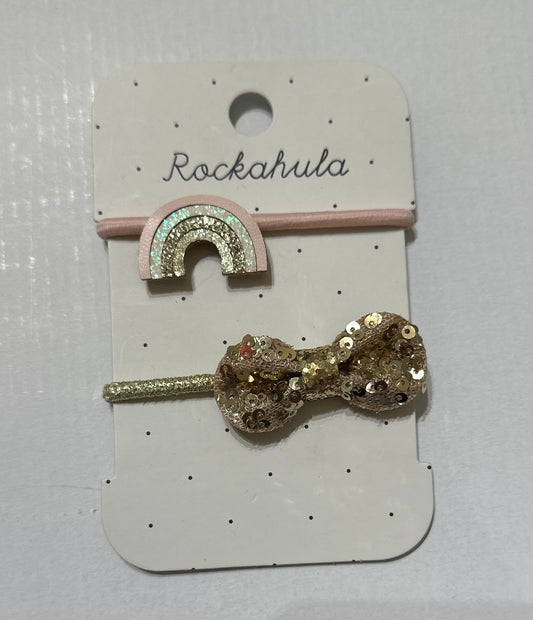Rockahula Gold/Rainbow Hair Tie 2 Pack