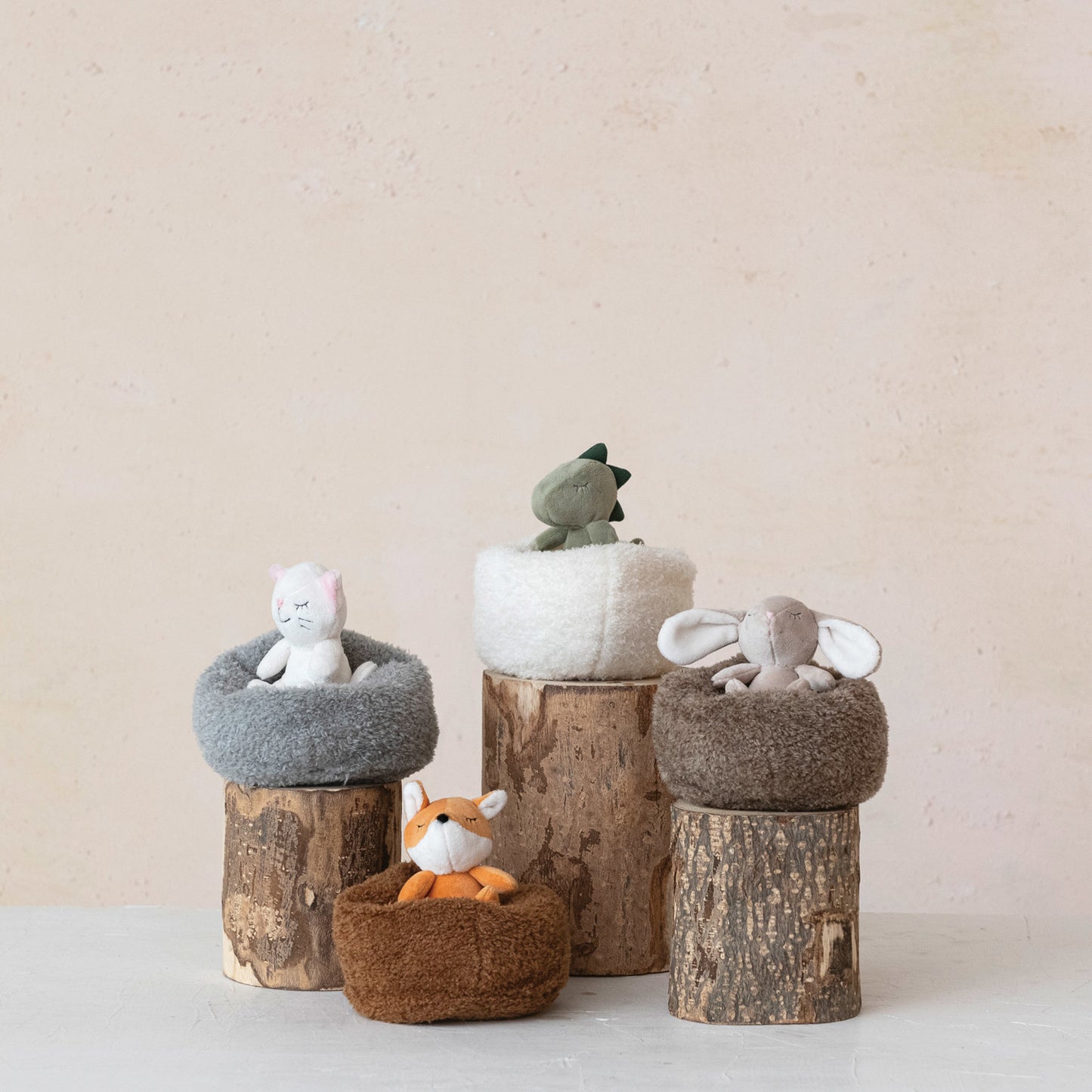 Creative Coop Mini Stuffed Animal With Bean Bag