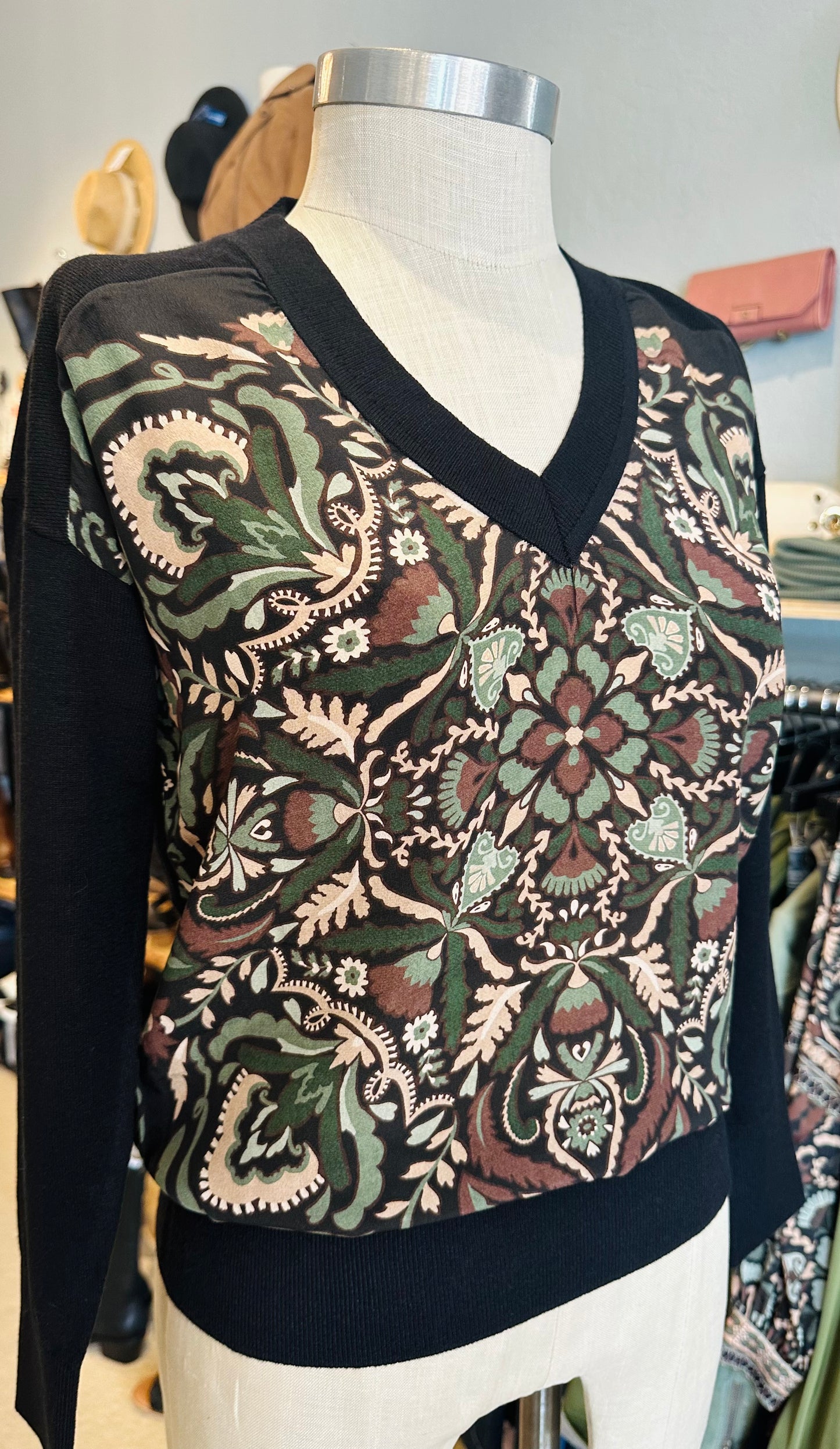 Hale Bob Long Sleeved Silk Sweater