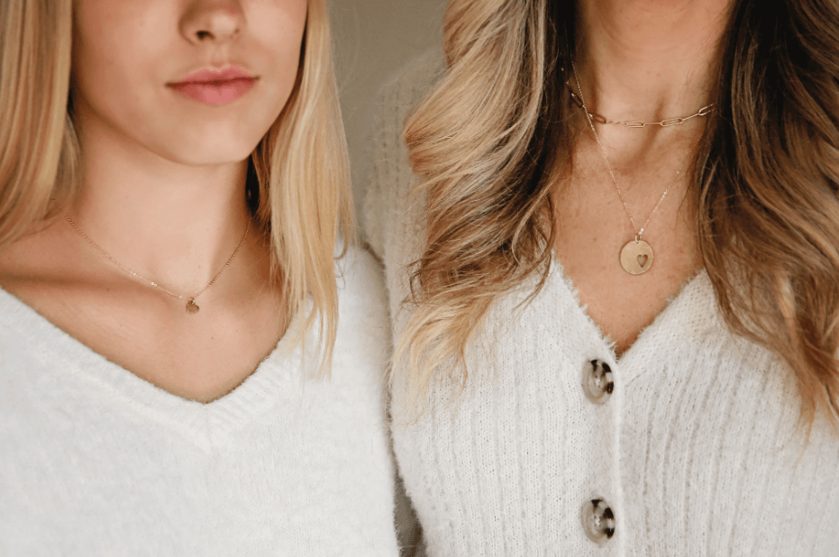 Piece of my Heart Mama Necklace: 16" / 14k Gold Fill