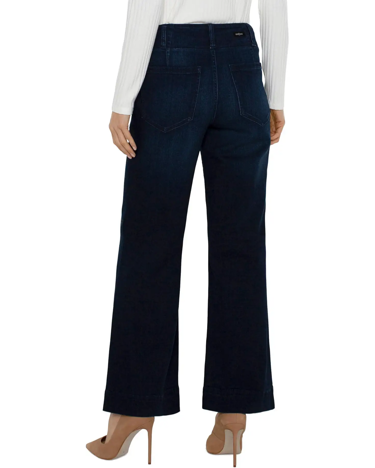Liverpool Wide Leg Patch Pocket Pant Summit Lake
