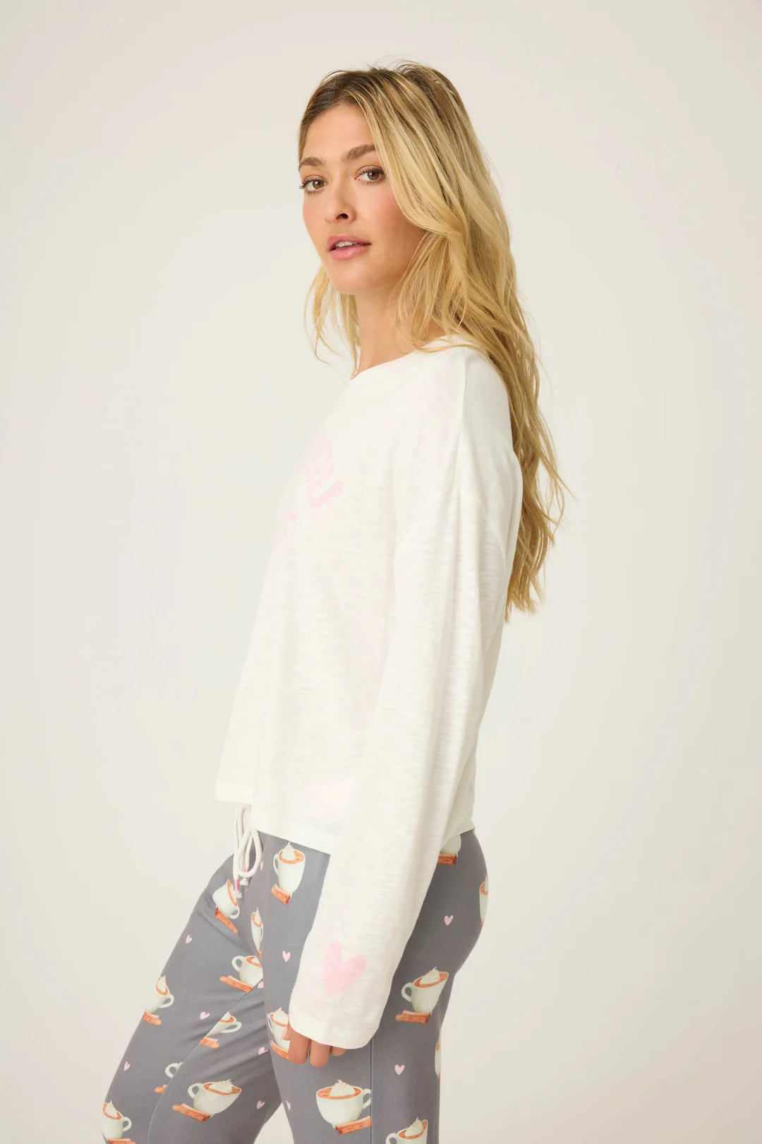 PJ Salvage Love You A Latte Long Sleeve Top
