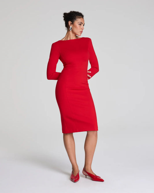 Spanx Ponte Low Back Midi Dress