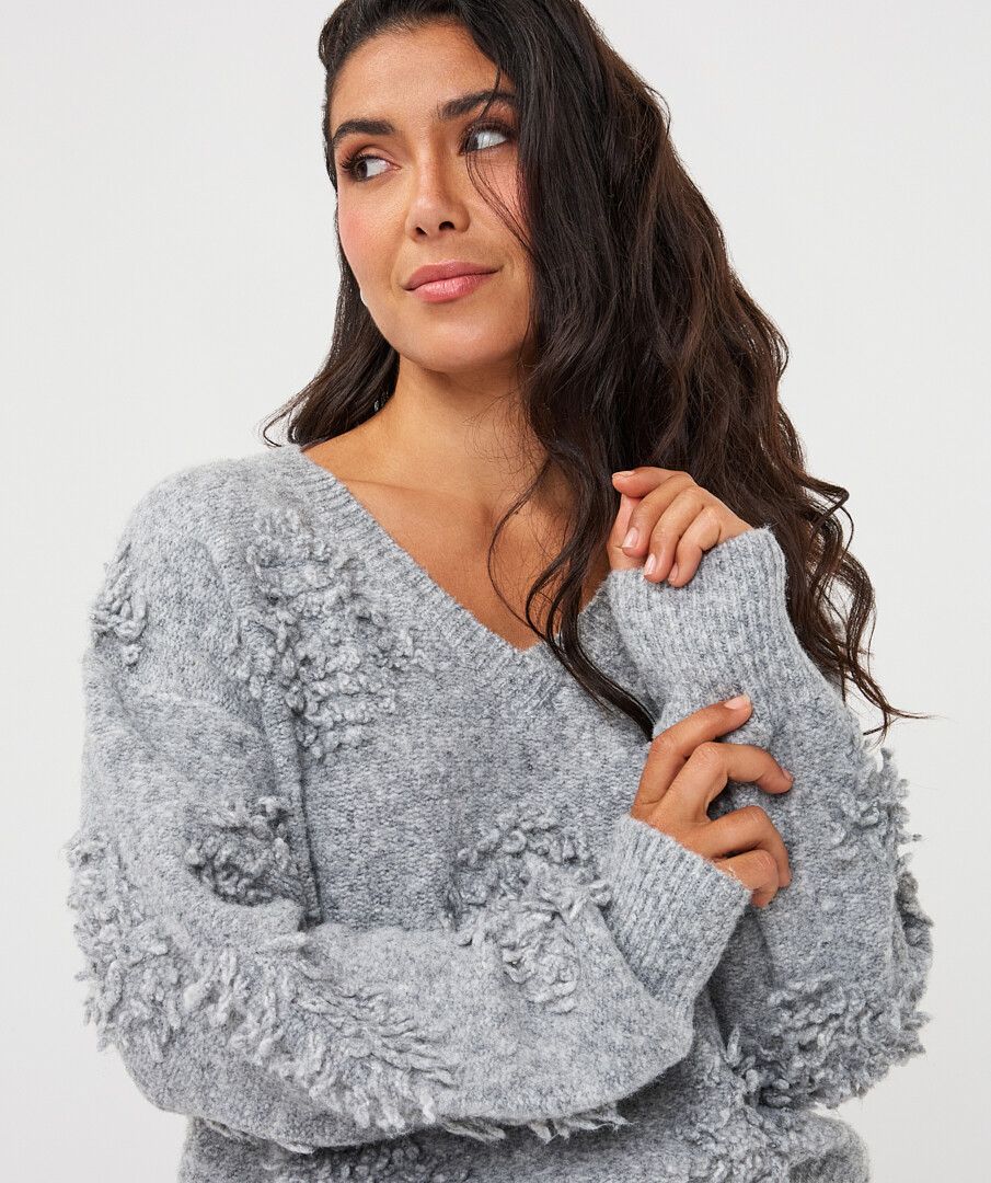 Esqualo 3D Fringe Sweater