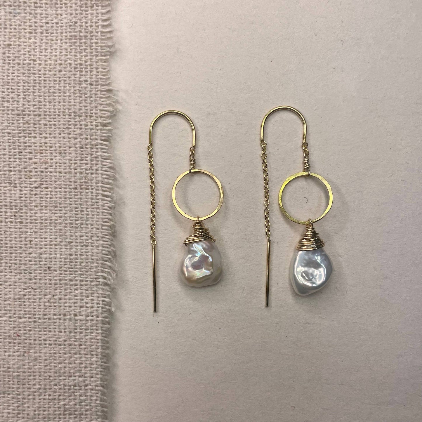 Pearl Threader Earrings