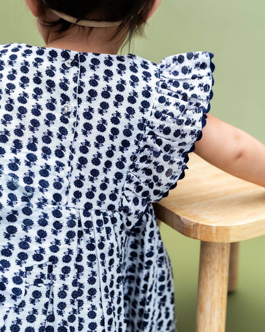 Viverano Organics Jamie Blue Floral Baby Dress W/Bloomers
