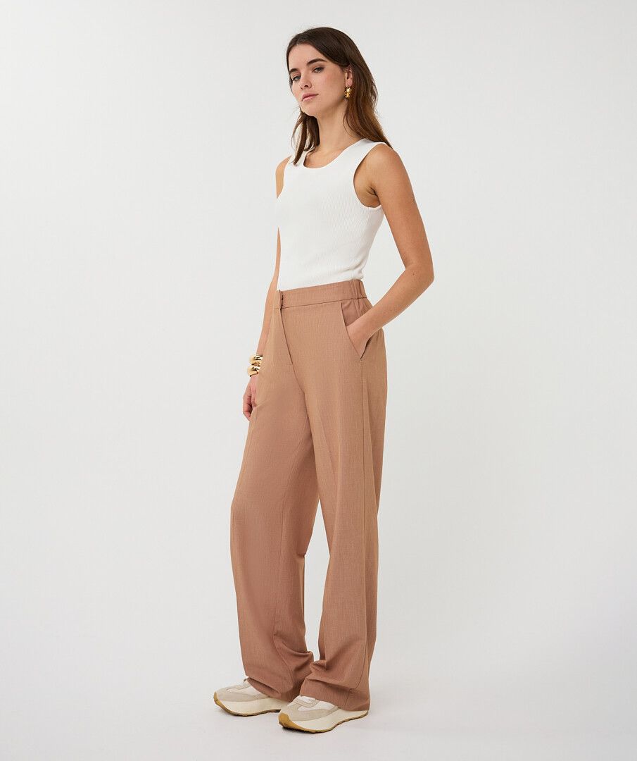 Esqualo Straight Leg Melange Trouser