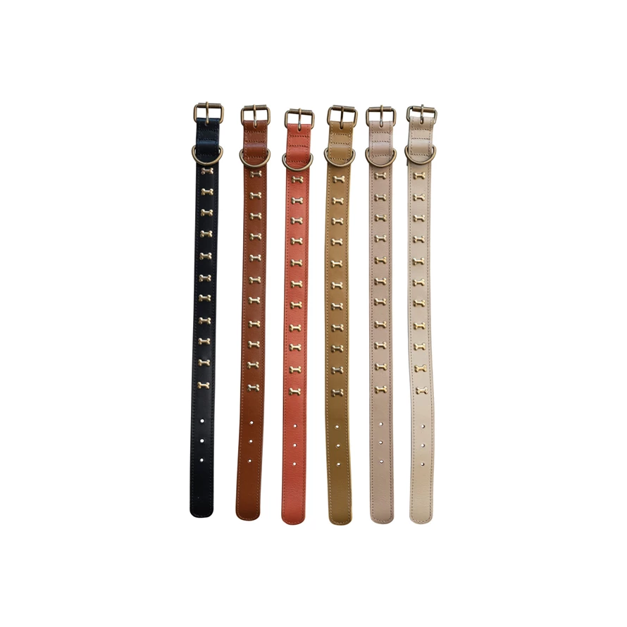 Creative Coop Leather Dog Collar Medium