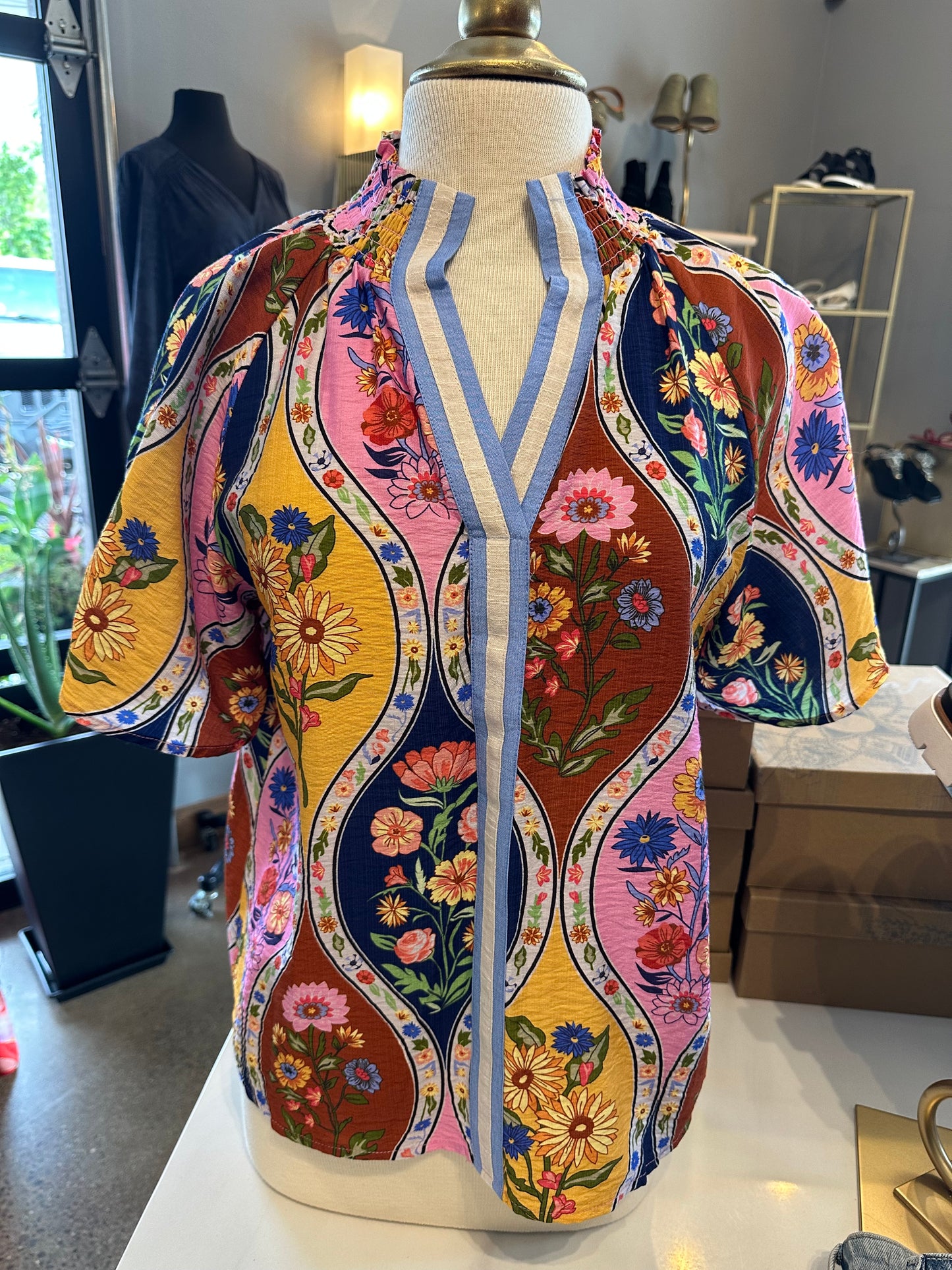 THML Floral S/S Blouse