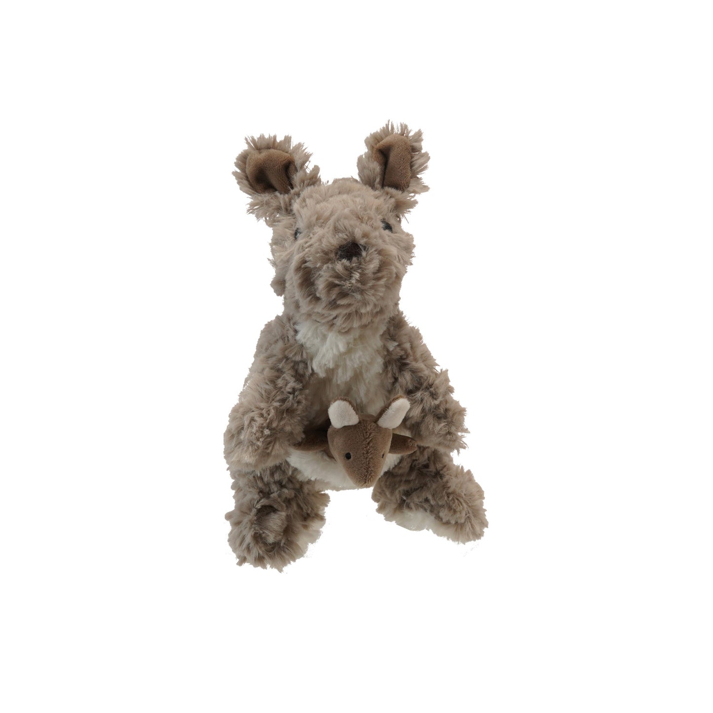 Creative Coop Plush Kangaroo W/Joey