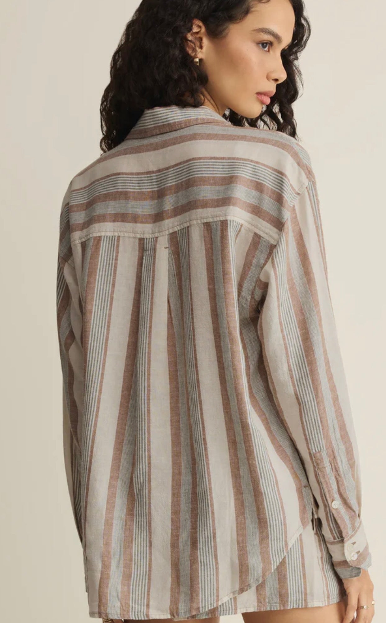 ZSupply The Perfect Striped Linen Button Up