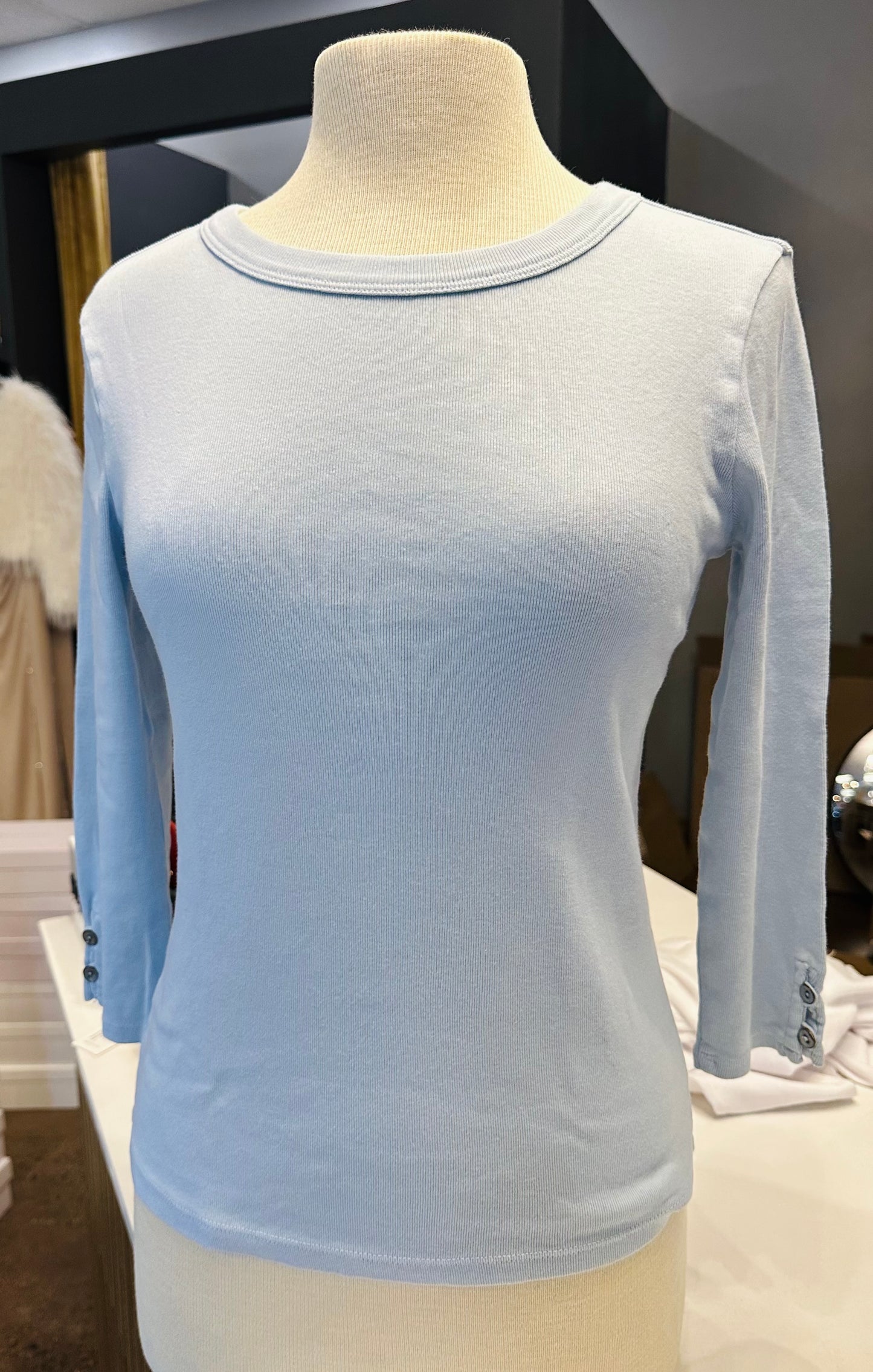 Michael Stars Joyce 3/4 Button Sleeve Tee