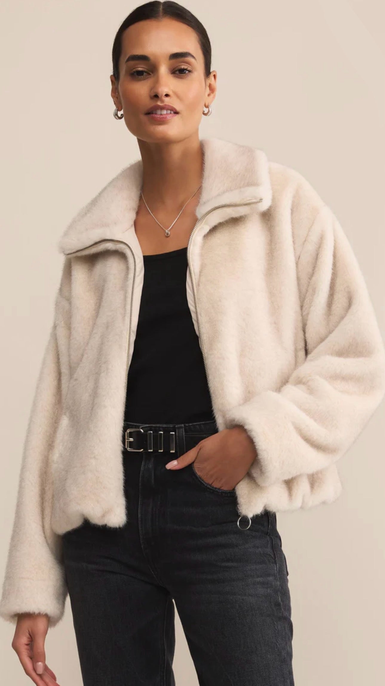 ZSupply Amethyst Faux Fur Jacket