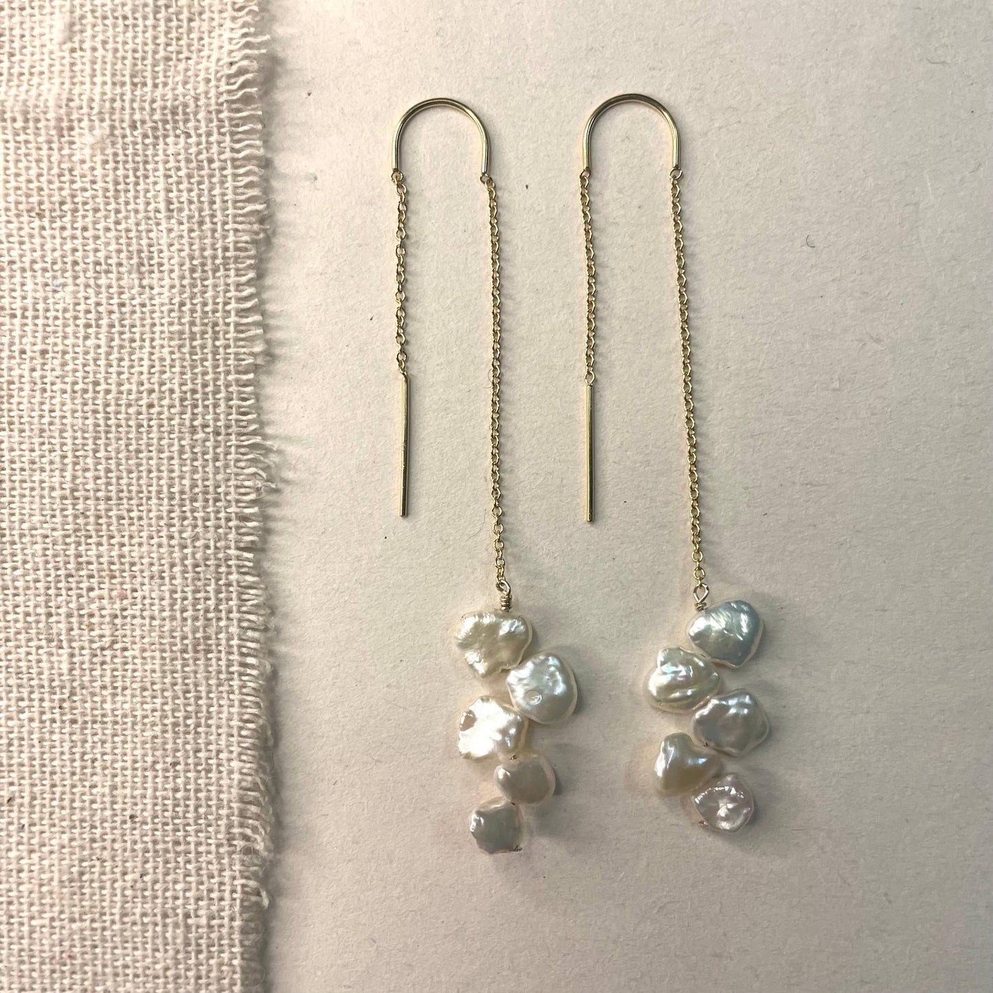 Pearl Threader Earrings