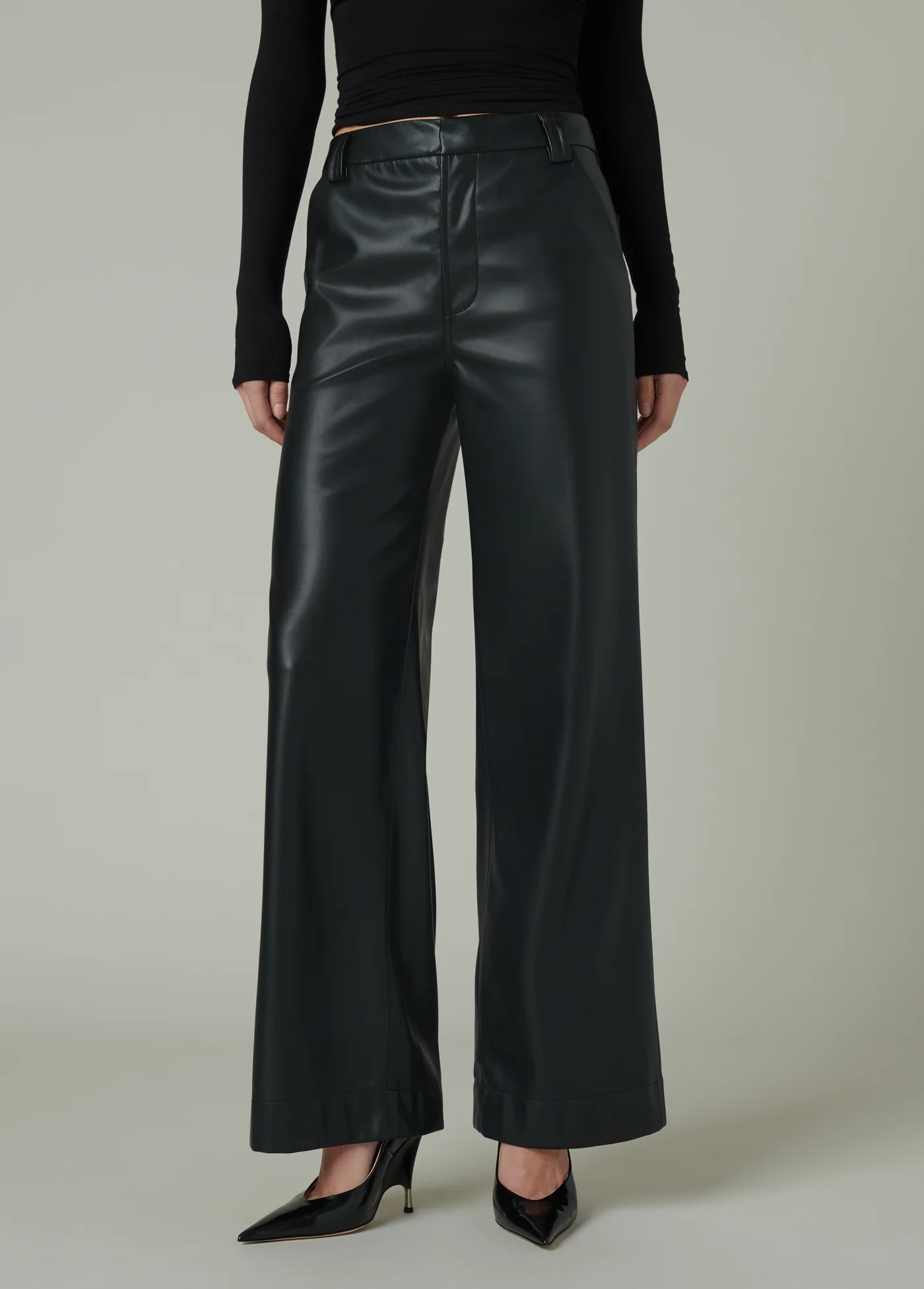 Joe’s The Mia Vegan Leather Wide Leg Trouser