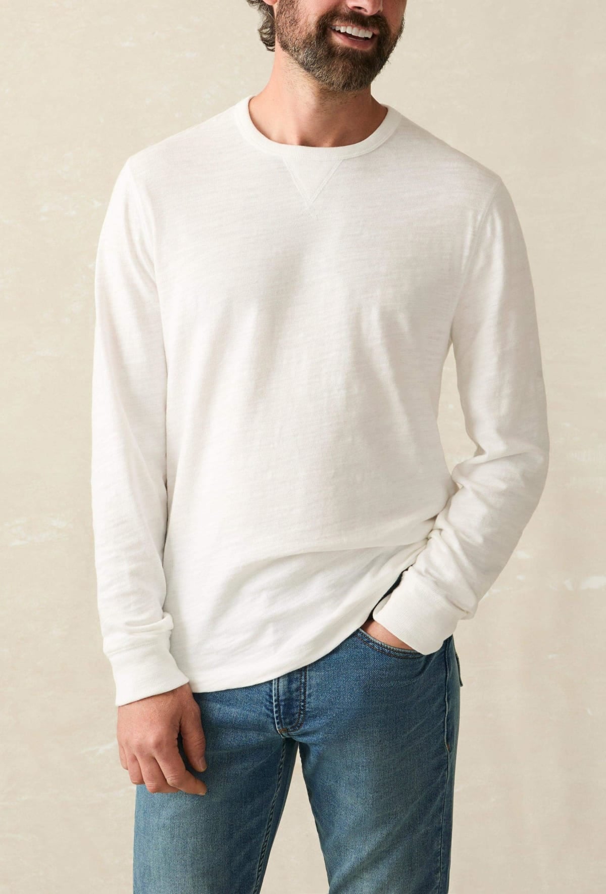 Faherty Men’s Sunwashed Slub Crew