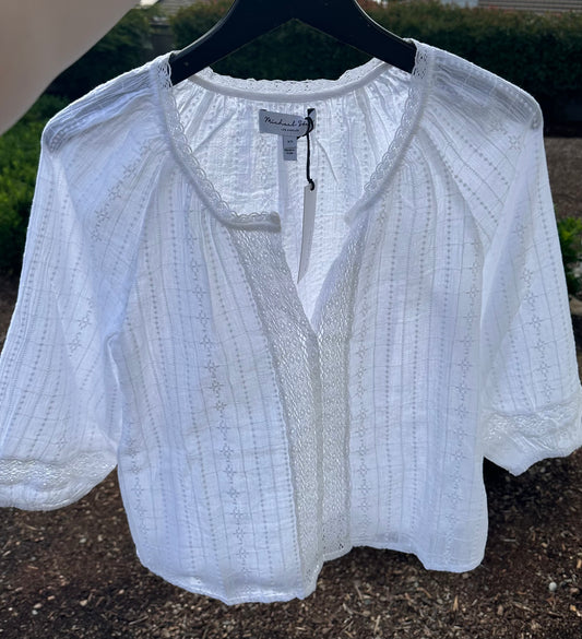 Michael Stars Henrietta Scoop Neck Blouse