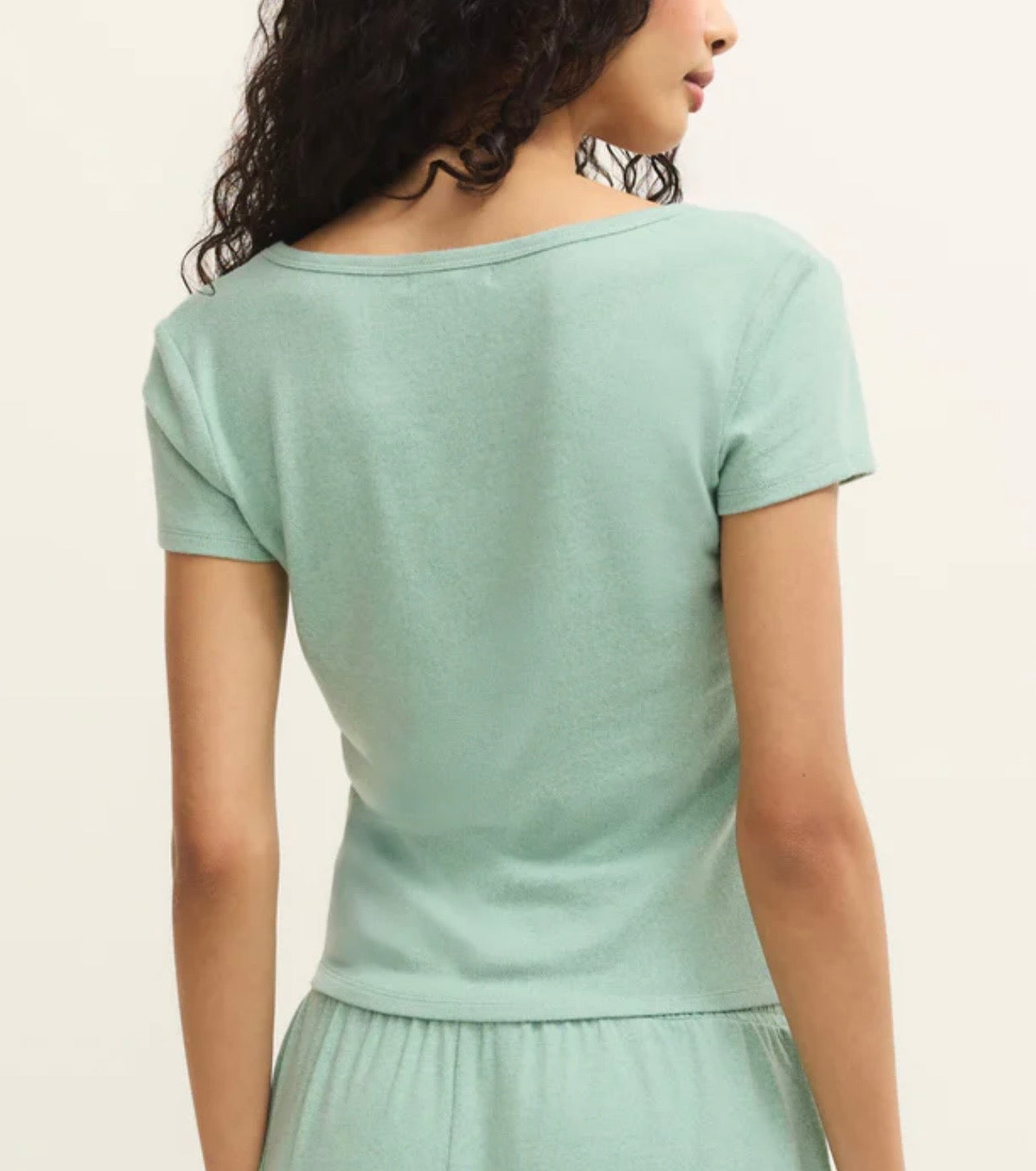 Zsupply Flower Market Soft Knit Tee Crystal Green
