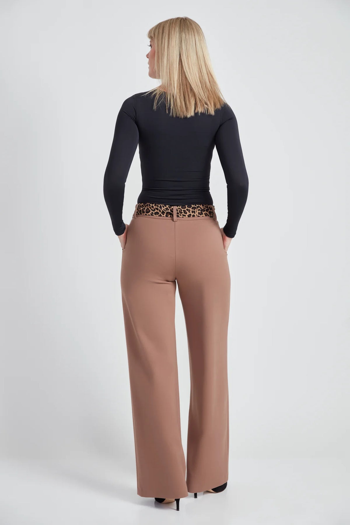 UP! Wide Leg Tie Sash Pant